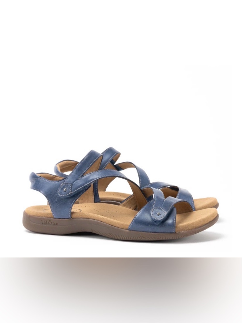 Women’s Taos Big Time Leather Comfort Sandal – Dark Blue-EU 41W - Picture 2 of 8